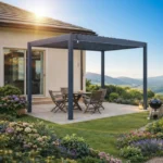 Freistehende Bioklimatische Pergola CAZEBOO PIANA aus Aluminium, 3 × 2 m, Anthrazit