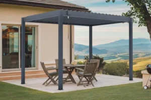 Freistehende Bioklimatische Pergola CAZEBOO PIANA aus Aluminium, 3 × 2 m, Anthrazit – Image 4