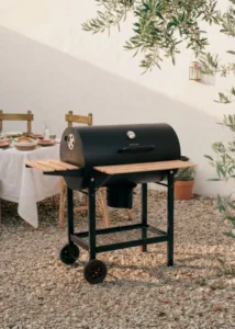 Benutzerfreundlicher Holzkohle-Smoker von CREATE mit Rädern und Thermometer