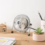 Tischventilator EQUATION Mini Lara 4 W Grau 10 cm – Image 2
