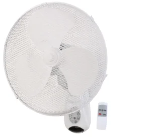 Weißer Wandventilator EQUATION Derby 45W mit Fernbedienung und Timer