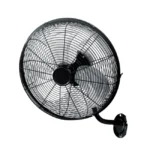 FABRILAMP Reef Wandventilator 60 W Schwarz/Silber 40 cm, 3 Geschwindigkeitsstufen, Schwenkfunktion – Image 2