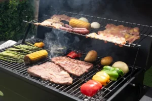 IMOR Milano Holzkohlegrill (141 cm) für mehr als 10 Personen, mit Thermometer und Seitenablagen – Image 2
