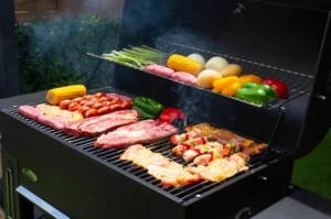 IMOR Milano Holzkohlegrill (141 cm) für mehr als 10 Personen, mit Thermometer und Seitenablagen – Image 3