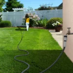 Verstärkter, ausziehbarer Gartenschlauch JARDIBRIC (15 m) mit Spritzpistole und Anschlüssen – Image 2