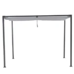 Stahl-Pergola NATERIAL Horali 199 × 297 cm, graues Schiebedach – Image 2
