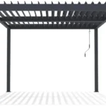 Bioklimatische Aluminium-Pergola 3 × 4 m Anthrazit Wohnen und Garten