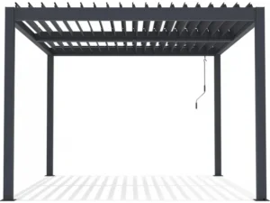 Bioklimatische Aluminium-Pergola 3 × 4 m Anthrazit Wohnen und Garten
